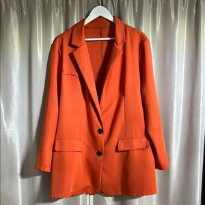 SHEIN Vibrant Orange Blazer